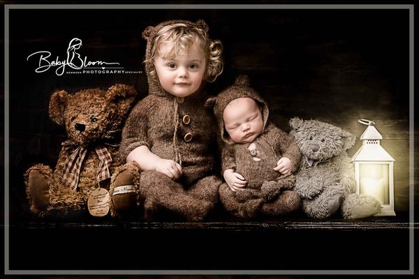 Knitted bear outfit, sitter, toddle size, brown colour, photo prop - Busy mummy prop shop