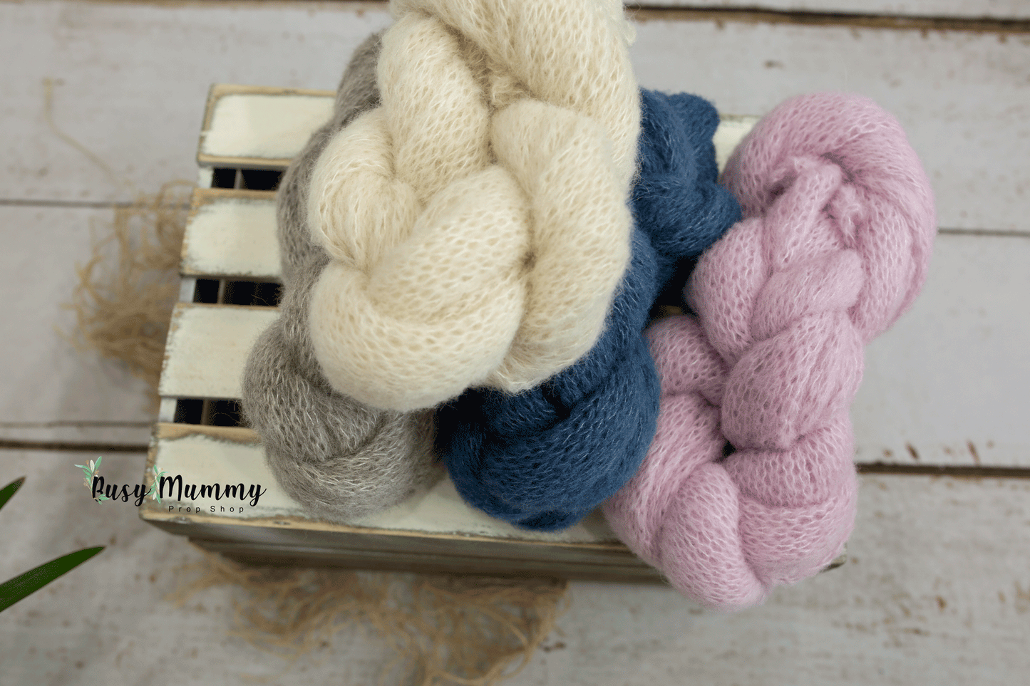 Newborn knitted wrap, starter set, twin, pink,grey, off white, blue, READY TO SEND