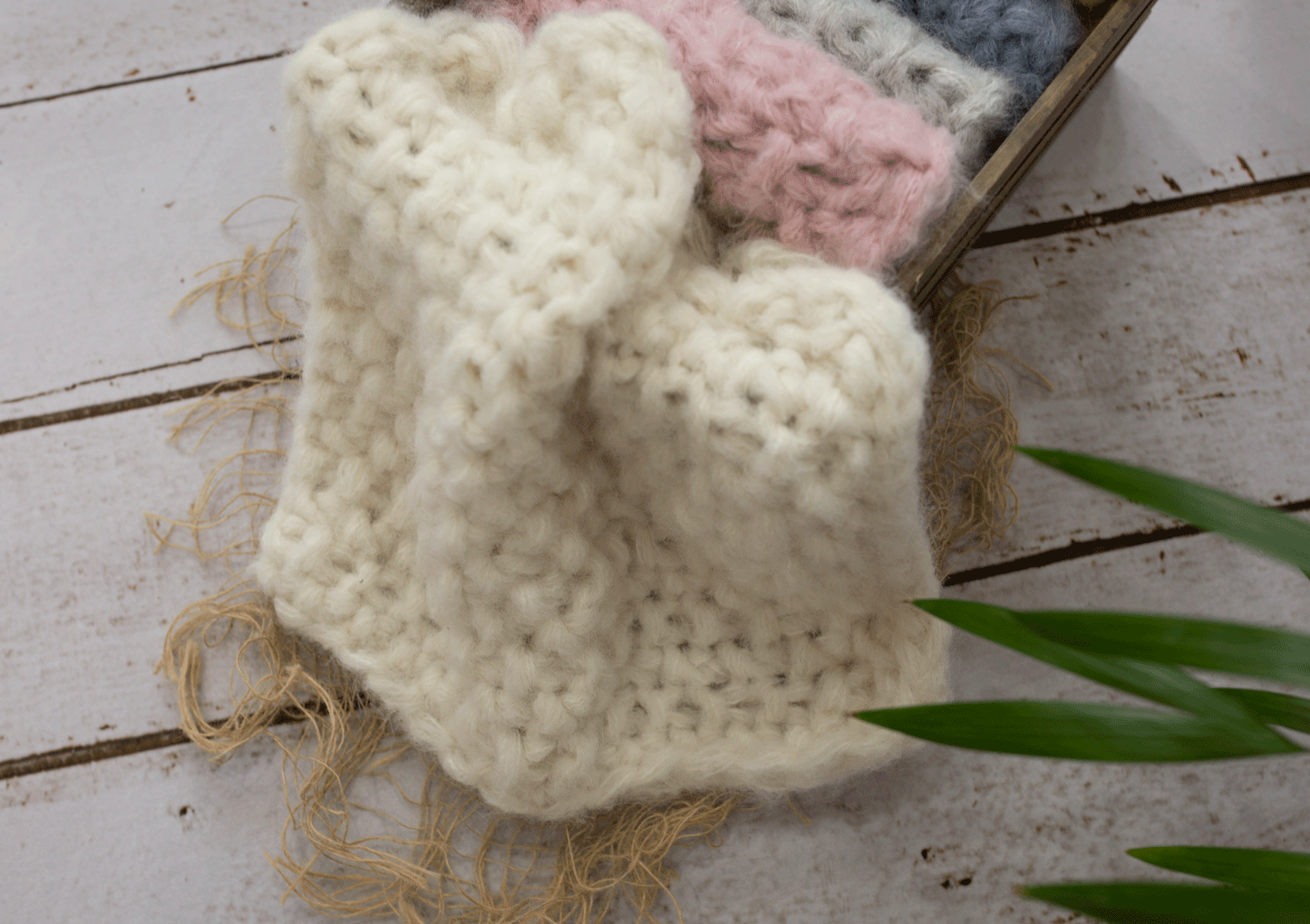 Newborn sitter knitted chunky layer, blanket, READY TO SEND