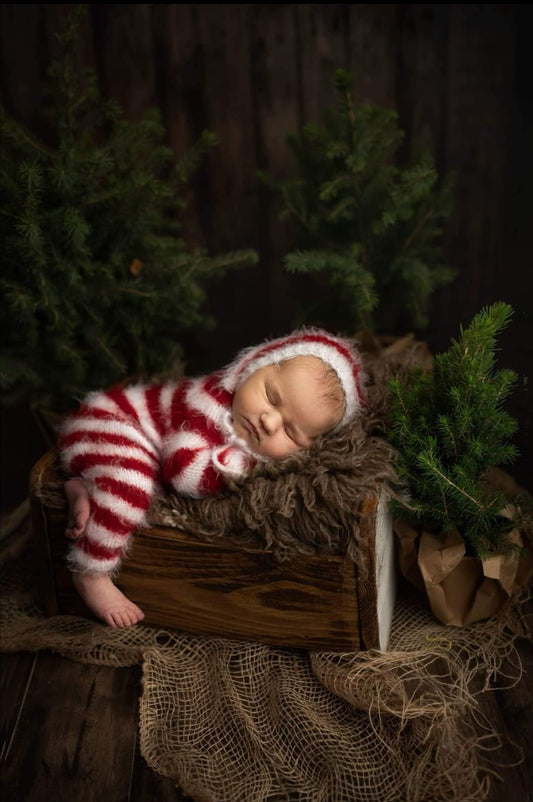 Christmas, Newborn baby girl/boy  pyjama, stripe outfit, PRE ORDER